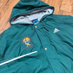 Vtg Adidas Hooded Parka Jacket Worlds Strongest Man Morocco 1998 Men’s XL